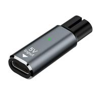 Compact Aluminum Alloy Type-C Shaver Charging Adapter, Grey