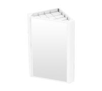 Compact Aluminum Triangle Corner Medicine Cabinet with Mirror, Wall Mounted Storage for Bathroom Kitchen, Space Saving Organizer for Small Home Bathroom Wall Storage Cabinet