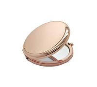 Compact and Cute Mirror, Portable Solid Color Metal Round Case Double-Side Pop-Up Pocket Makeup Mirror for Purse, Pocket and Travel Rose Gold Durable processing