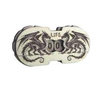Compact and Durable JDR Life Counter, Essential Accessory for RPG Role Games, Fantasy Universe (Dragon Engraving)