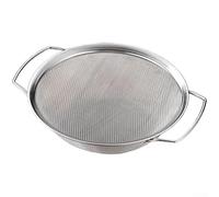 Compact and Mesh Strainer for Daily Kitchen Use Including Oil Recovery and Flour Sifting with No Edges or Flaws (D)