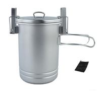 Compact and Portable Camping Rice Cooker with Foldable Handle, Serves 3 People Ideal for Outdoor Meals (With Storage Bag)