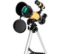 Compact and Portable Telescope,Telescope for Kids and Beginners,50mm Aperture Refractor Telescope Great Astronomy Gift for Kids to Explore Moon Space,Yellow (Paket 3)