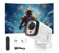 Compact Android 11 Smart Projector with 260 Lumen, 1920x1080P Full HD, Auto Focus, Short Throw (0.8:1), HDMI-IN, 2.4G+5G WiFi, Bluetooth, and Built-in Speaker