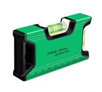 Compact Angle Ruler Angle Finder for DIY - Robust Aluminium Inclinometer for Furniture Construction & Frame Mounting Including Level Test Function