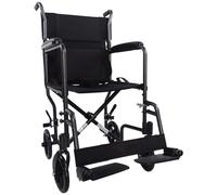 Compact Attendant Propelled Lightweight Aluminium Transit Wheelchair - Hammered