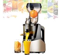 Compact Automatic Juicer Machine, Portable Fruit & Veg Extractor, Easy to Assemble & Clean, Small Juicer for Home & Party Gold