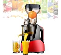 Compact Automatic Juicer Machine, Portable Fruit & Veg Extractor, Easy to Assemble & Clean, Small Juicer for Home & Party red