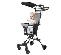 Compact Baby Stroller - Lightweight Toddler Canopy, Foldable Push Cart | Removable Hood, Hand Folding Mechanism for Car Trunk Storage, Park Walks, Outdoor Travel, Family Adventures, Airplane Use