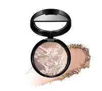 Compact Baked Setting Powder in Tan Shade for Long-Lasting Oil & Shine Control - Buildable Medium Coverage Pressed Powder with Natural Matte Finish for Daily Wear & Touch Ups