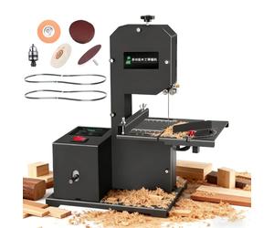 Compact Bandsaw with 800W Motor, Cuts 70mm Deep, 90mm Throat - Portable Power Tool for DIY & Professional Woodworking, Upgrade from Hand Saws