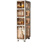 Compact Bathroom with Clear Drawers Wheels & Waterproof Design - Ideal Storage Solution for Small Spaces Tight Gaps & Clutter-Free Living