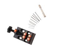 Compact Bead Clamp Vise Set with ABS Body, Black | Hand Pin Vise, Mounting Slots and 4-Point Hold for Small-Part Drilling