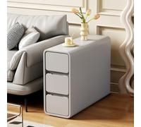 Compact Bedside Table with Drawers, Ultra-Narrow Storage Cabinet for Small Spaces, Stylish Side Table for Bedroom and Living Room