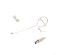 Compact Beige Earhook Microphone for Pyle, Mini 3Pin XLR Connector, Ideal for Clear Vocal Output in Various Performance and Speech Scenarios