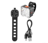 Compact Bike Headlight Taillight Set for Quick Release Compact | USB rechargeable, multi-mode brightness, front and rear safety, compact design, night riding essential