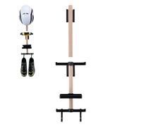 Compact Bike Storage - Cycling Gear Rack for Basement, Wood Metal Construction with Vertical Design, Wall Organiser for Speedometer, Glasses, Home Workshop, Utility Room and Shed Apartment