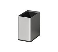 Compact Bin Rectangular Double-layer Stainless Steel Open-top Trash Can ffor Home Living Room for small space(Silver)