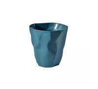 Compact Bin Simple Trash Can Household Living Room Kitchen Without Lid Large Creative Bedroom Office Paper Basket for small space(Blue,Small)