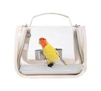 Compact Bird Travel Cage, Portable Carrier Tote, 28x20x22cm Bag with Perch, Durable Mesh Parakeet Holder, Modern Design Outdoor Crate, Pet Equipment for Parrot and Cockatiel Vacation