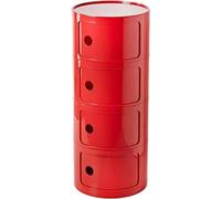 Compact Black Bathroom Cabinet & Round Nightstand - 13" Plastic Side Table with Storage Drawers Stylish End Table for Living Room Bedroom & Bathroom Storage Solution