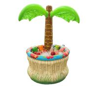Compact Blow Up Cooler, Palm Tree Inflatable Bucket, Functional Food Drink Container, Sturdy Summer Ice Station, Useful Supply for Women Men Beach Lake Birthday BBQ Picnic Outdoor Camping