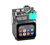 Compact BT Speaker, Touchscreen Display RGB Light 1200MAh Battery Hands-Free Calling Weather Updates For Outdoor Use IPX7 Waterproof