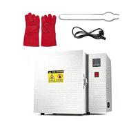 Compact Burnout Oven with Back Cooling Grid,Muffle Furnace 1500W for Scientific Lab-Electric Kiln for Pottery at Home for Glass Slumping Crafting Tools Appliance