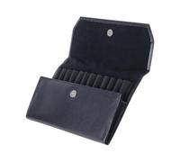 Compact Business Pen Holder Leather Bag 12 Slots Breathable Daily Use Travel Pen Bag