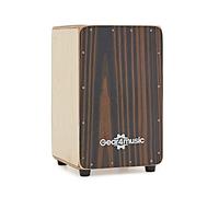 Compact Cajon by Gear4music with Seatpad and Gigbag Ebony