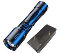Compact Camping Flashlight 30W Waterproof Design(C) | for durable aluminum alloy body, water resistant IP44, compact size 16x4x3.3cm, finish