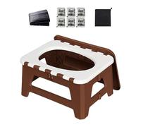 Compact Camping Toilet with Storage Box Versatile Foldable Design, S coffee