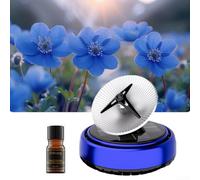 Compact Car Diffuser with Advanced Solar Panel and Rotating Air Purifier Function, Designed to Refresh Vehicle Interiors Without Batteries or External Power (blue-dream)