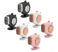 Compact Car Heater and Defroster 12V Electric Heating Fan for Winter Essentials (24V White)
