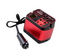 Compact Car Inverter Adapter with AC Outlet and USB Power Access, Digital Display Vehicle Power Converter for Commutes and Travel Use