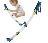 Compact Car Ramp Set - Race Track, Mini Vehicle Launcher, Bright Sliding Layers, Fast Racing Play Structure, Fun Motion Activity Piece, Early Learning Option, For Kids Development Playtime