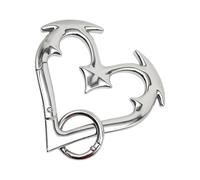 Compact Carabiner Clip, Gothic Design Buckle, Heart Keychain Holder with Sl uild,modern Style Clip for Secure Grip, Heart Shape Clips, Outdoor Tool for Backpack and Camping Fishing