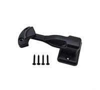Compact Caravan Door Holder and Lock, Swivel Latch Locking Mechanism, Secure and Stable Door Retainer for RVs, Trailers, Motorhomes, Easy to Install (Black)