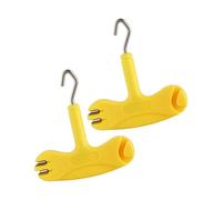 Compact Carp Fishing Accessory for Leadcore Stripping, 2 Pack Rig Handling Tool with ABS Body, Forked Tip and Tackle Box Friendly Size Leadcore Stripper Carp Rig Tool Fishing Line Prep Compact Tackle