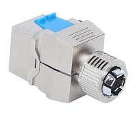 Compact CAT8 Zinc Alloy RJ45 Module with Dust Cover for Work Environments | Fast and Accurate Signal Transmission, Resistant Metal Housing, Snag-Free Dust Protection, No Punch Down Tool Required