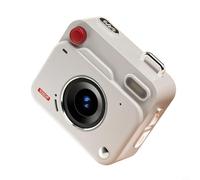 Compact CCD Mini Digital Camera with Retro Design HD 1080P Video Capture for Students and Travel Photography (White)