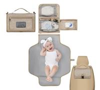 Compact Changing Mat - Waterproof Detachable, Portable Station | Roomy travel diaper changing mat designed for use with strollers bags ideal for care on the go and easy