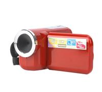Compact Child Friendly Digital Video Recorder HD Portable Camera Toy Color Display (Black) (Red)