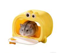 Compact Chinchilla House - Magnetic Door Nest, Small Animal Bed with Charm, Gerbil Hamster Pair with Style, Cage Habitat Feature, Pet Supplies for Sugar Glider, Decoration