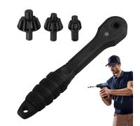 Compact Chuck Key, Ratcheting Drill Accessory, Double Head Driver, Precision Power Tool Attachment, Reliable Garage Workshop Companion, Hardware Gear for Motorcycle, Home, 1.5x4.8x15cm