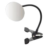 Compact Clip On Rectangle/Round Security Mirrored 360Degree Adjustment for Office Desk Or Cubicles Surrounding Awareness Metal Stand