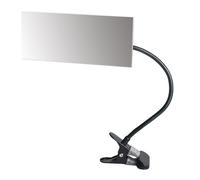 Compact Clip On Rectangle/Round Security Mirrored 360Degree Adjustment for Office Desk Or Cubicles Surrounding Awareness Metal Stand