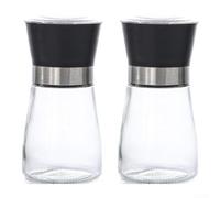 Compact Coffee Bean Grinder Manual Glass Container(Red Plastic)