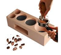 Compact Coffee Dock, Espresso Tamper Holder System Kit, Stable with Precision Fit, Wood Workstation Tool Set, Coffee Corner with Modern Design, Prep Station for Café Counter