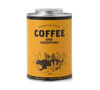 Compact Coffee Storage Canister with One-Way Degassing Valve and Light-Moisture Barrier in Tin Format (Round Yellow)
